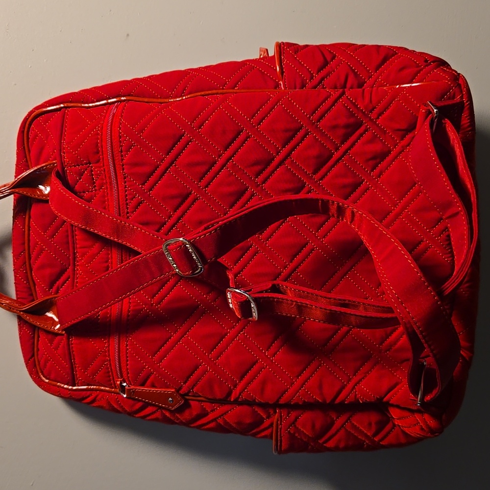 Vera Bradley Backpack Red Quilted - Picture 8 of 9